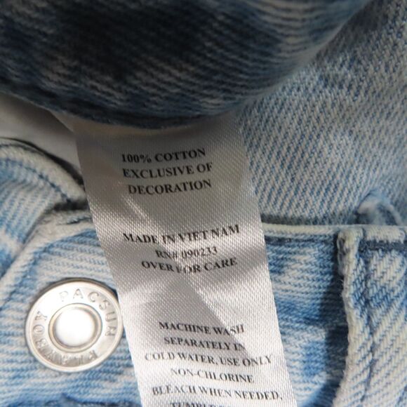 Playboy Pacsun Jeans Womens 26 Blue Denim Bunny Mid Rise Straight Leg Ripped - Picture 11 of 12